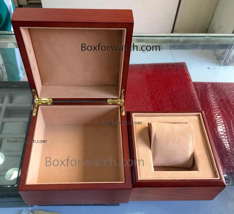 Replacement Polished Brown Wooden Copy Watch Box - OEM Design